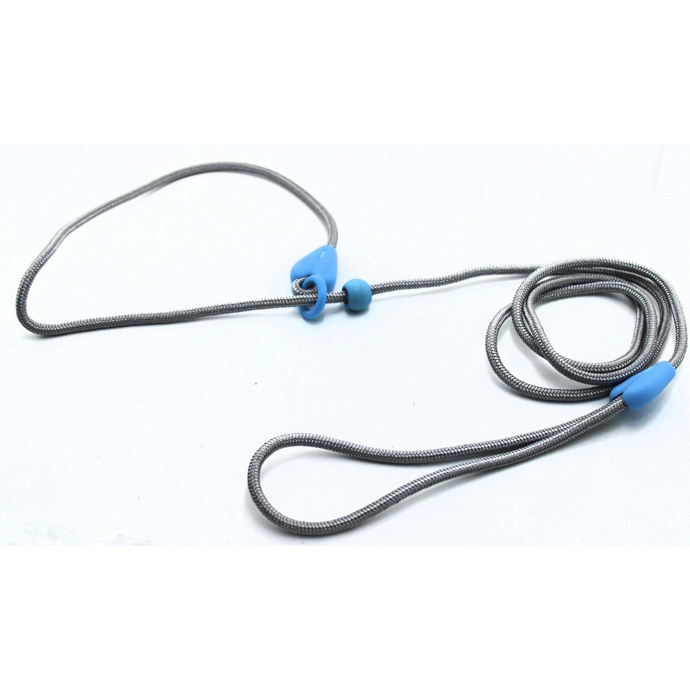 Munimo 6 Feet Slip Lead Dog Leash Grey Braided Rope with Blue Heart Accents